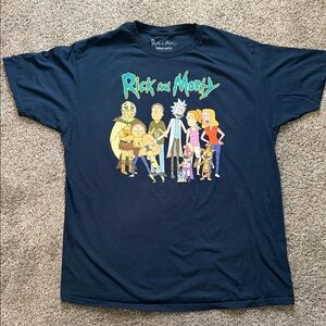 Rick and Morty Navy Blue Short Sleeve Tee